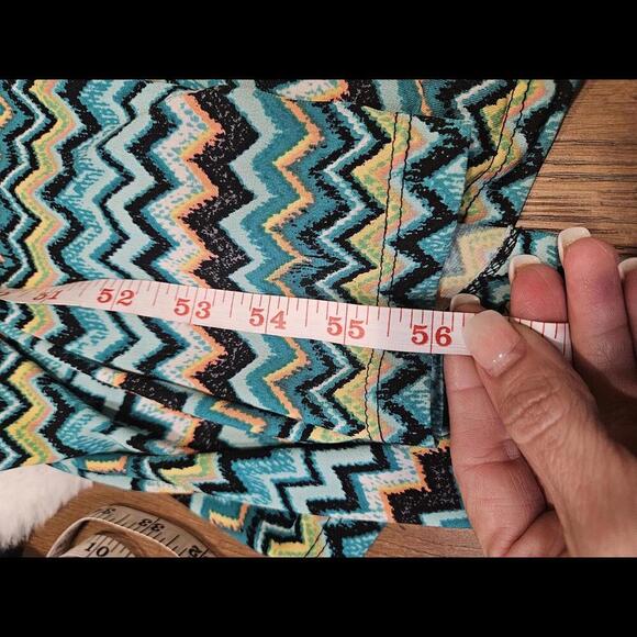 Soho Trendy Chevron Maxi Dress - Blue & Black - Picture 4 of 6